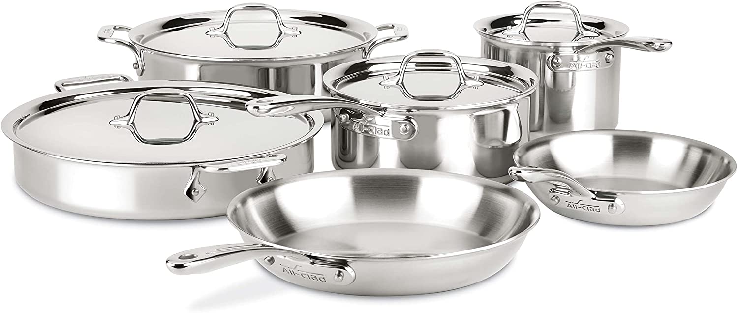 d3 compact stainless cookware vs d5 all clad